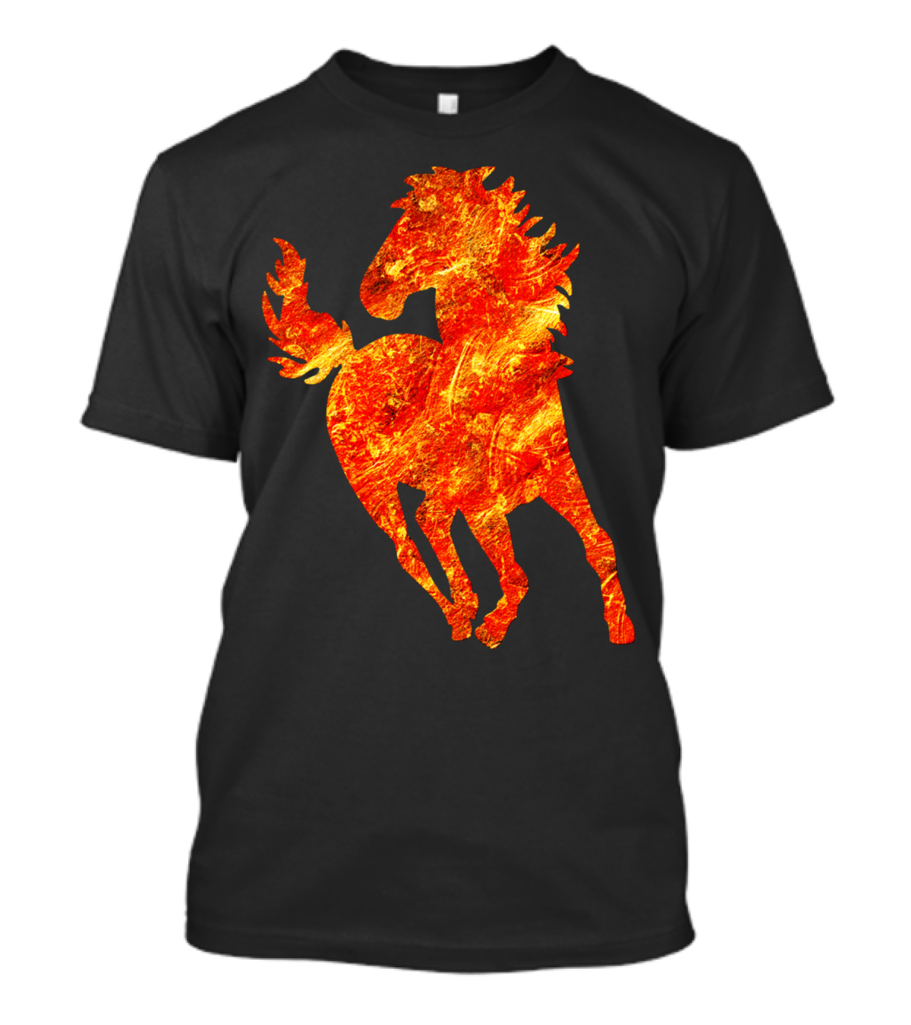 Horse Golden Texture Majestic Fiery T-Shirt