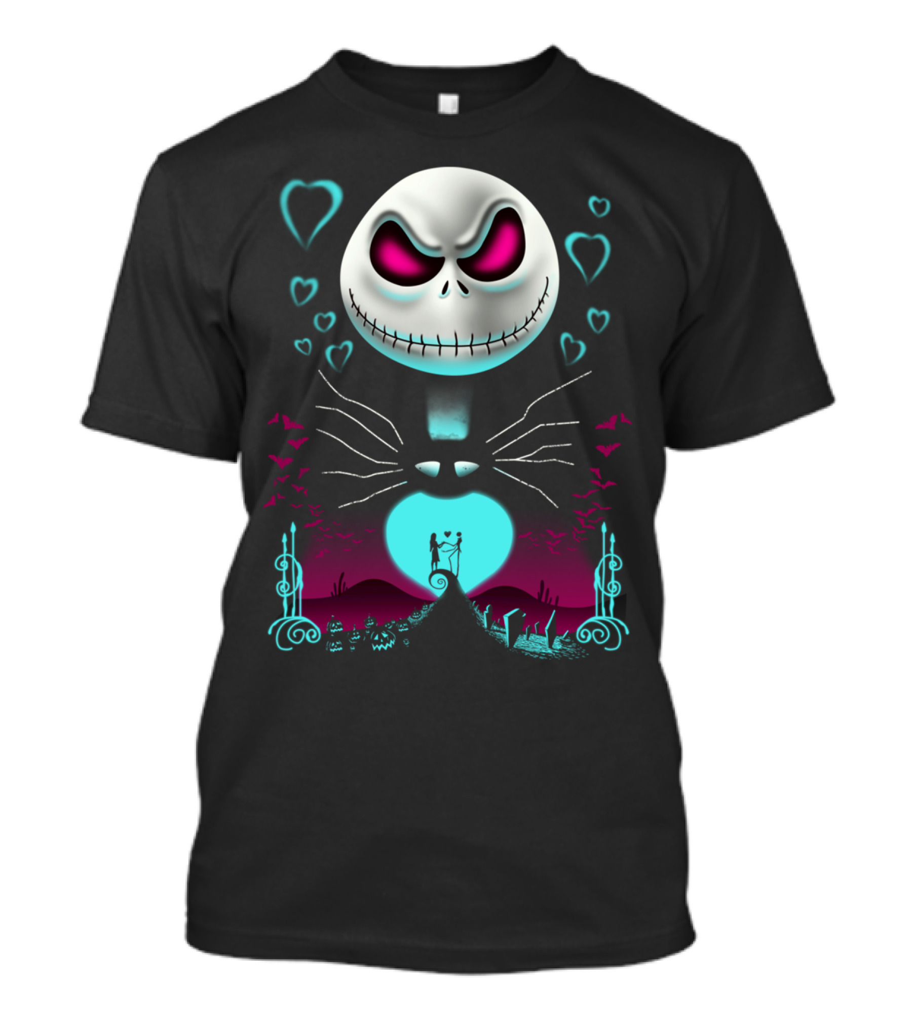 Nightmare Before Christmas Jack Skellington Love Scene T-Shirt