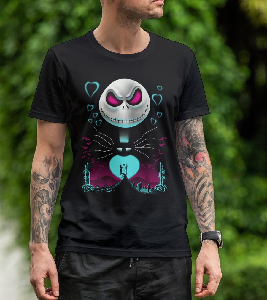 Nightmare Before Christmas Jack Skellington Love Scene T-Shirt