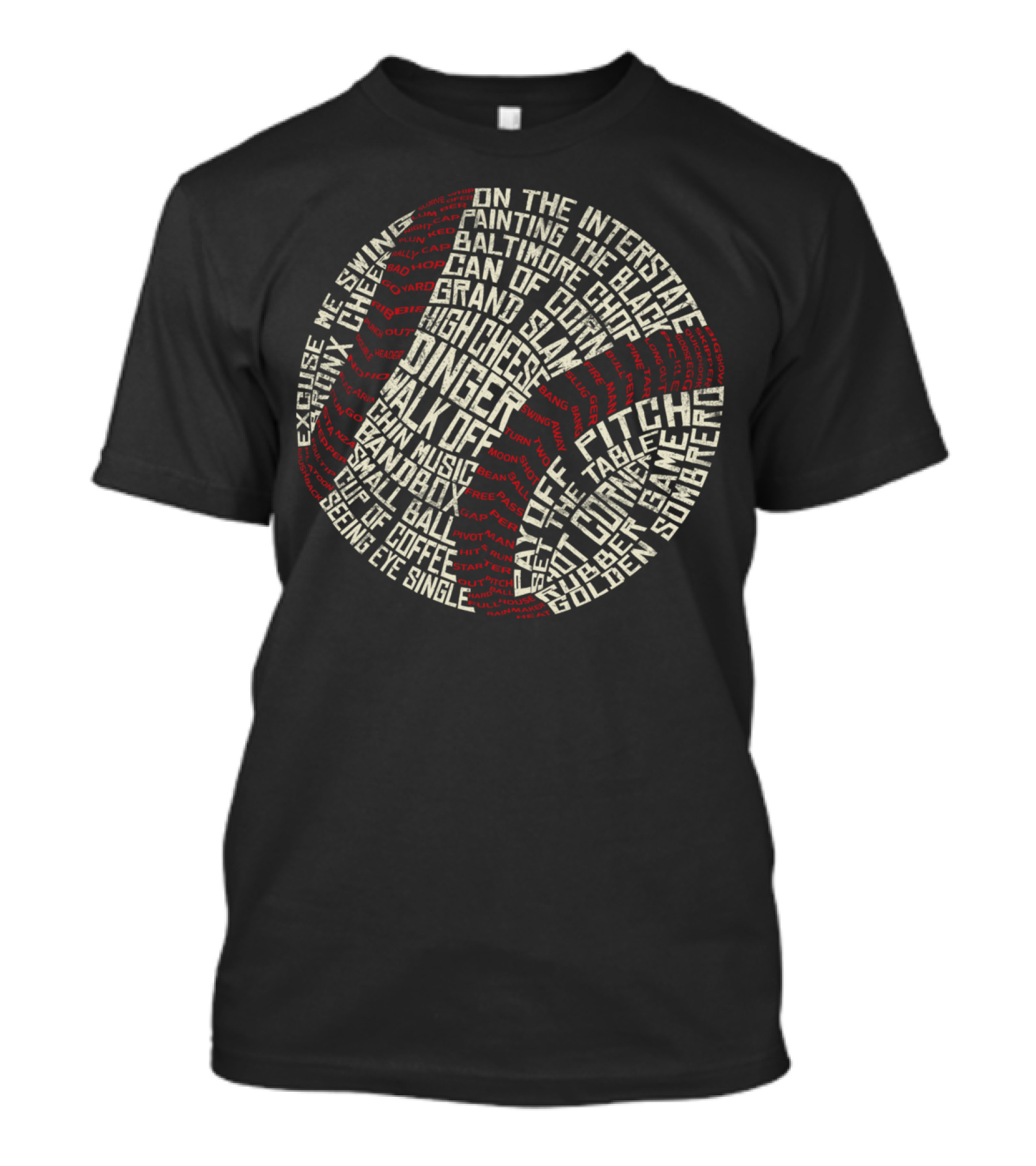 High Cheese Grand Slam Dinged Walk Off Home Run Baseball Typography T-Shirt