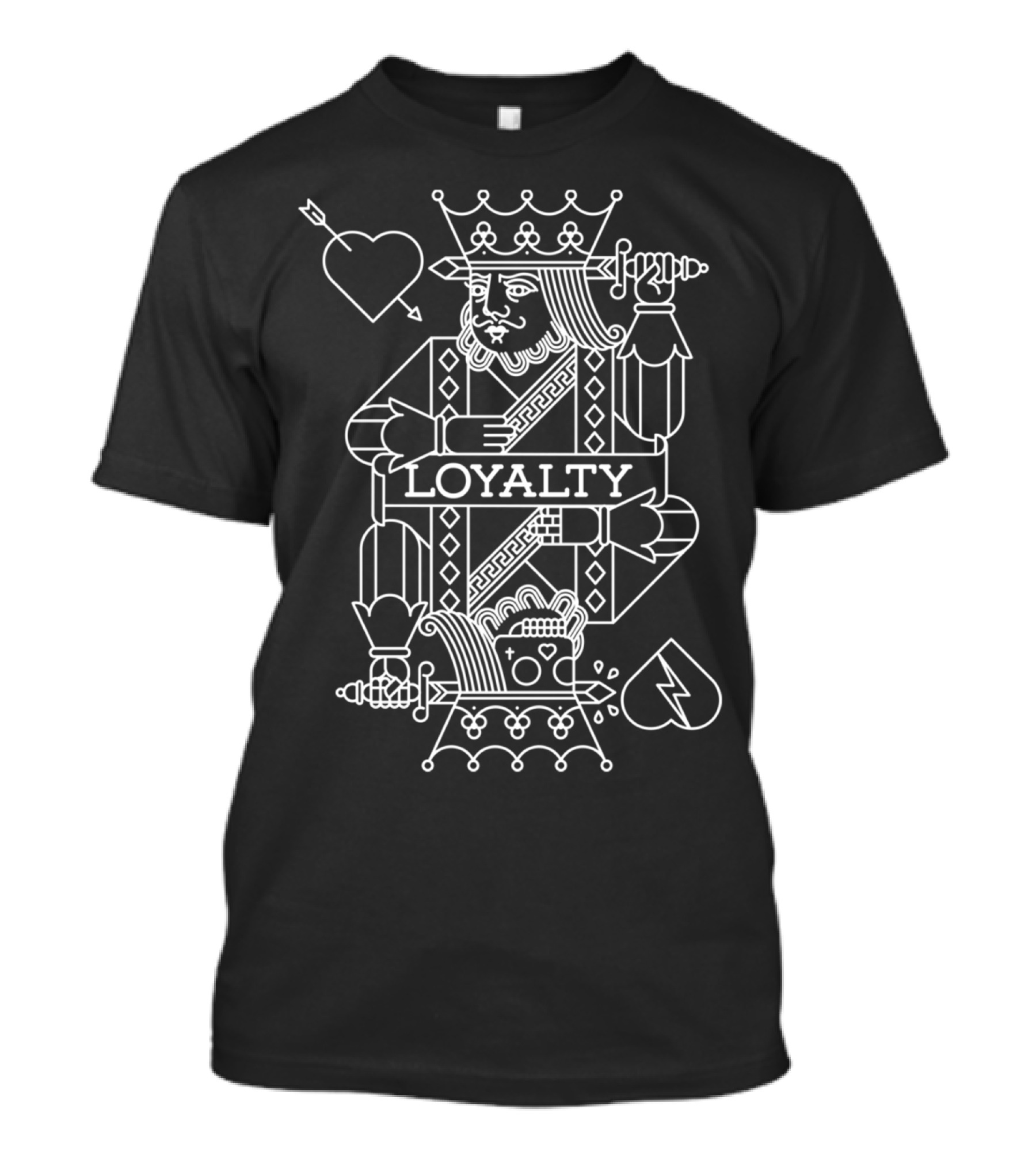 King Of Hearts Loyalty Playing Card T-Shirt