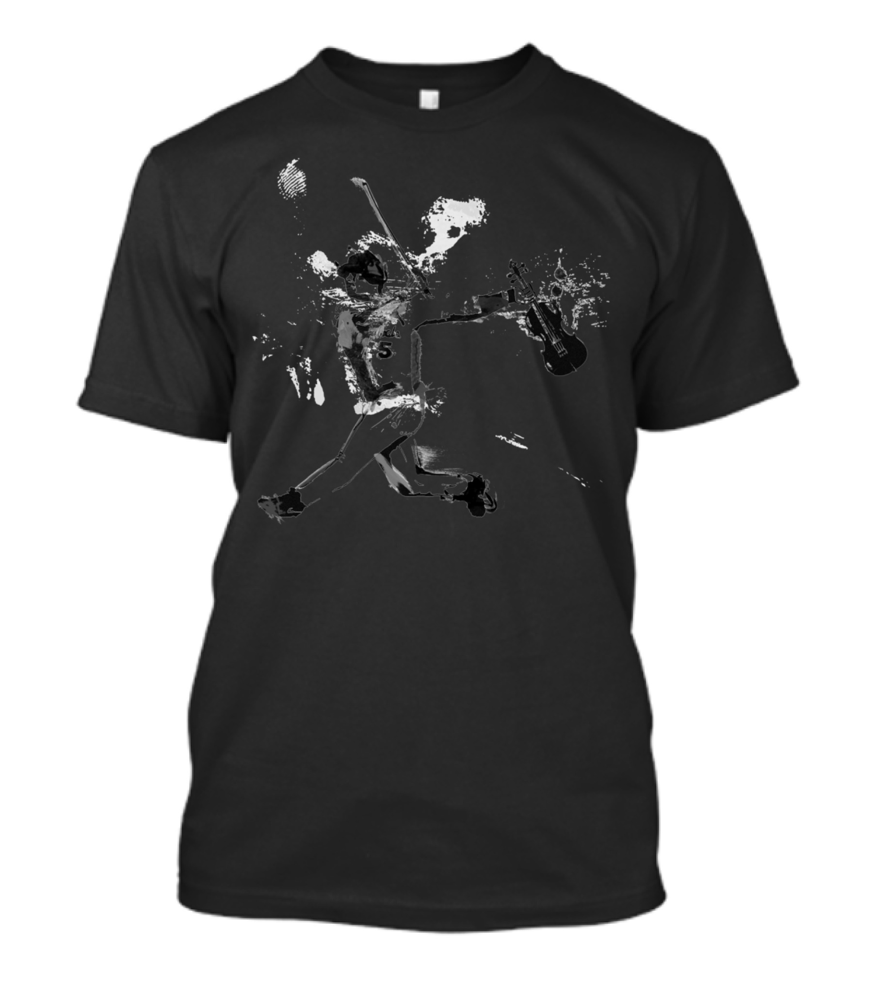 Baseball Swing With Violin Fusion T-Shirt