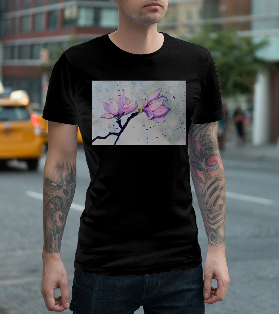 Evening Romance by ArtB Magnolia Blossom on Delicate Branch T-Shirt