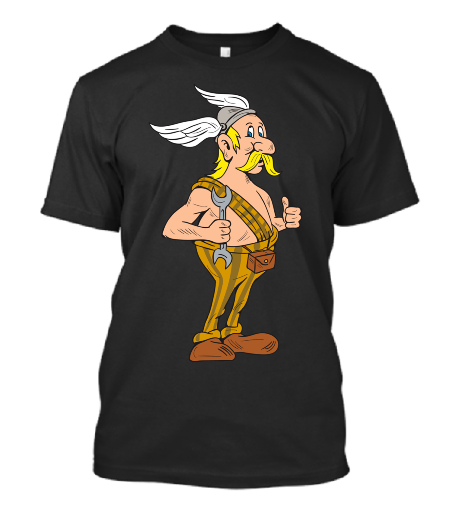 Viking Repairman Spanner Thumbs Up Winged Helmet T-Shirt