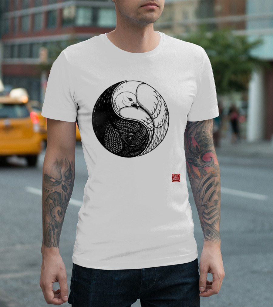 Raven And Dove Yin Yang By Camp Hoborobo T-Shirt