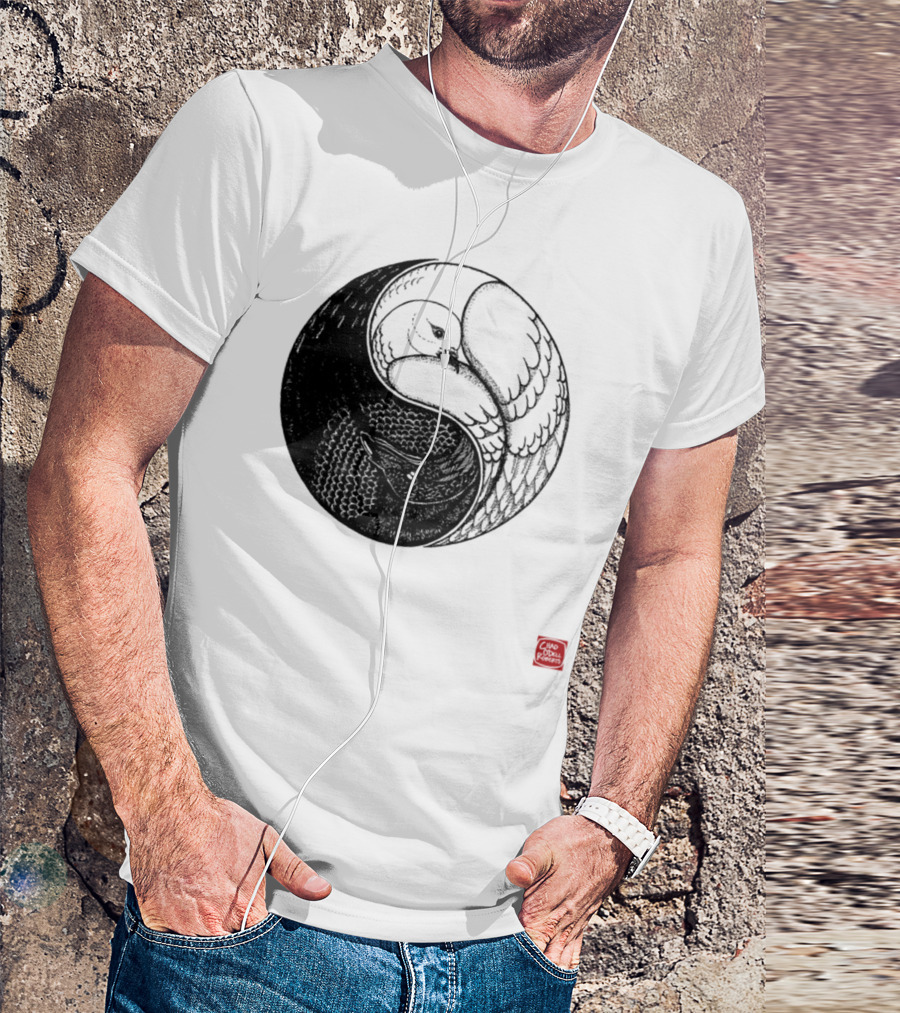 Raven And Dove Yin Yang By Camp Hoborobo T-Shirt