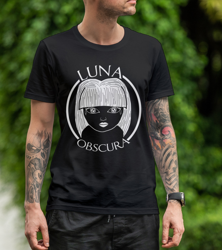 Luna Obscura Mysterious Girl Circle Emblem T-Shirt