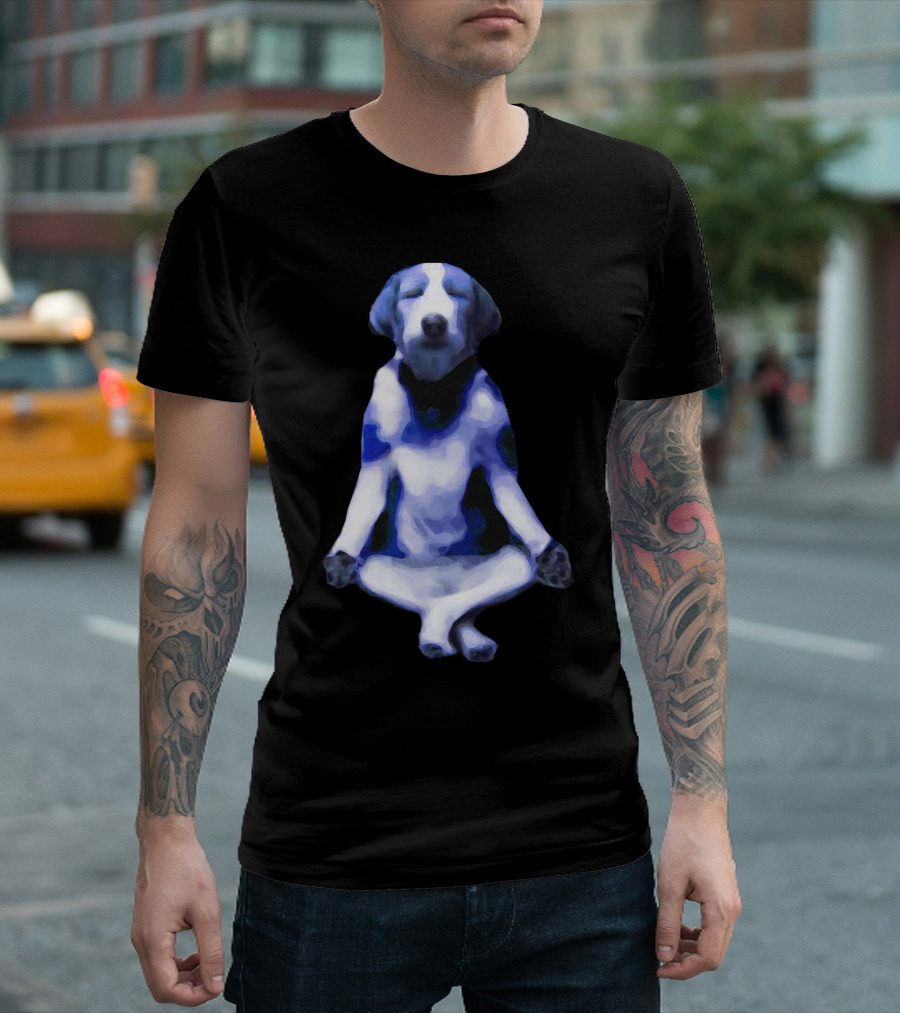 Blue Dog Meditating T-Shirt