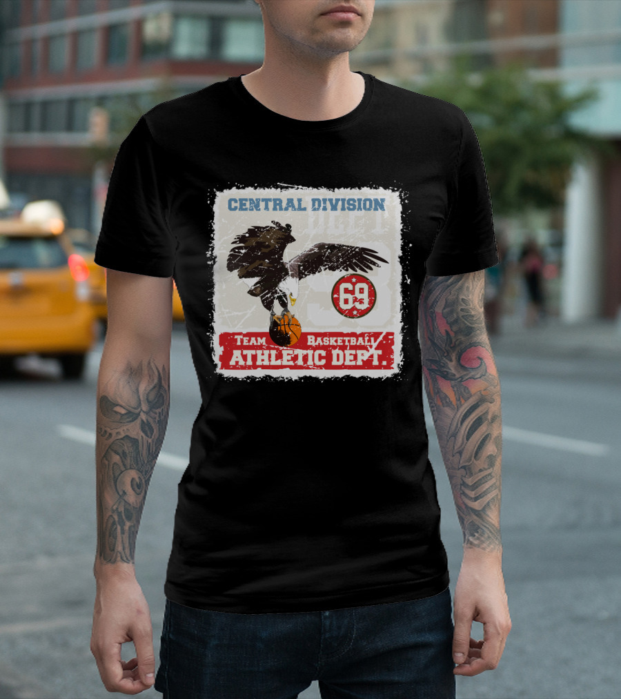 Central Division Team Basketball Athletic Dept 69 Eagle T-Shirt