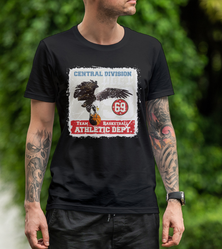 Central Division Team Basketball Athletic Dept 69 Eagle T-Shirt