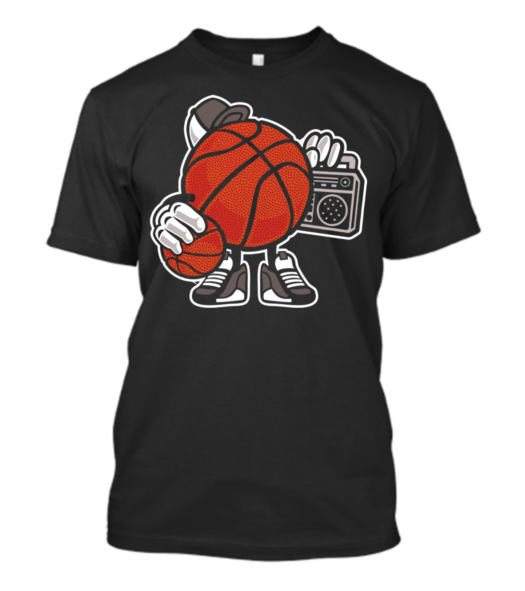 Basketball Player Holding Boombox And Ball T-Shirt