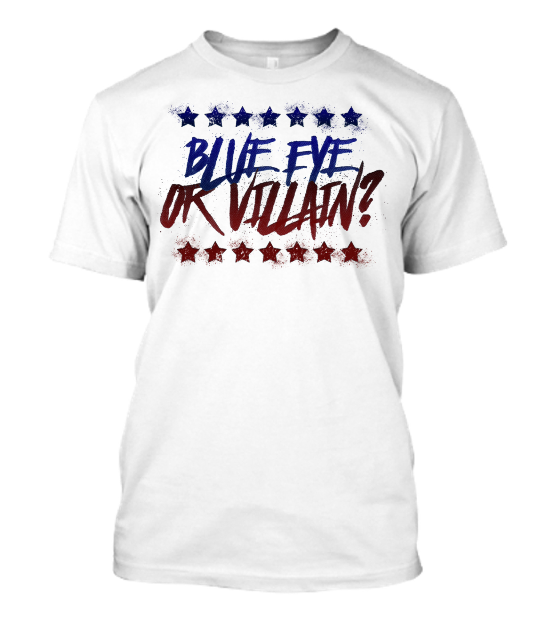 BLUE EYE OR VILLAIN QUESTION MARK STARS T-Shirt