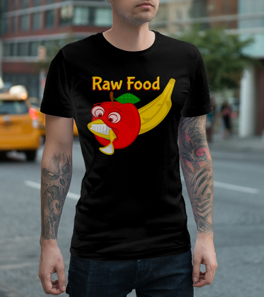 Raw Food Banana Apple Fight T-Shirt
