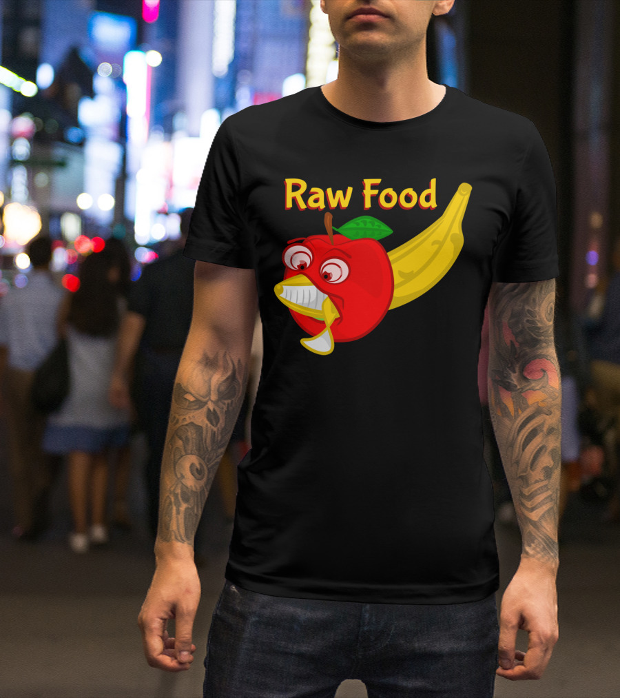 Raw Food Banana Apple Fight T-Shirt
