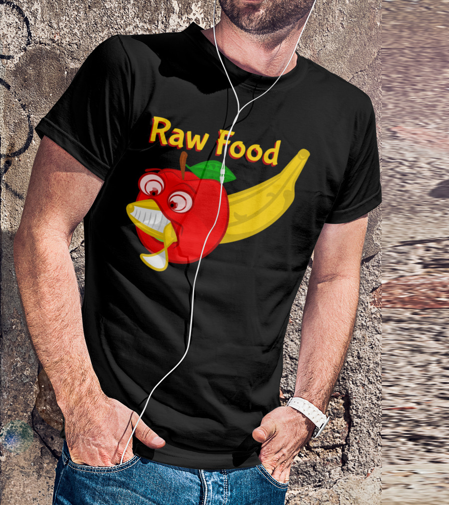 Raw Food Banana Apple Fight T-Shirt