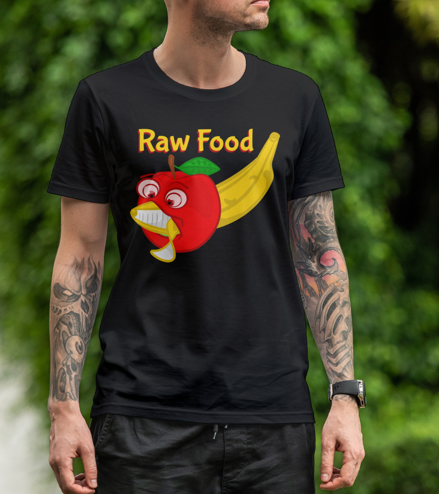 Raw Food Banana Apple Fight T-Shirt
