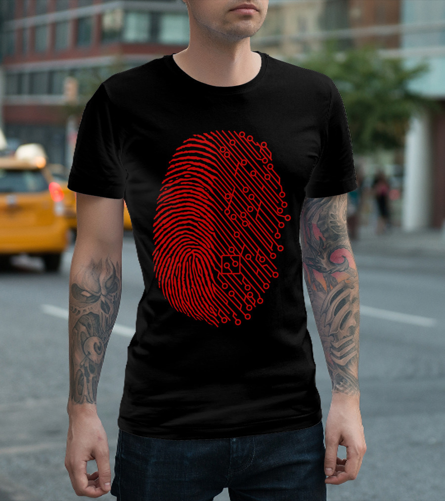 New Generation Digital Fingerprint Circuitry T-Shirt