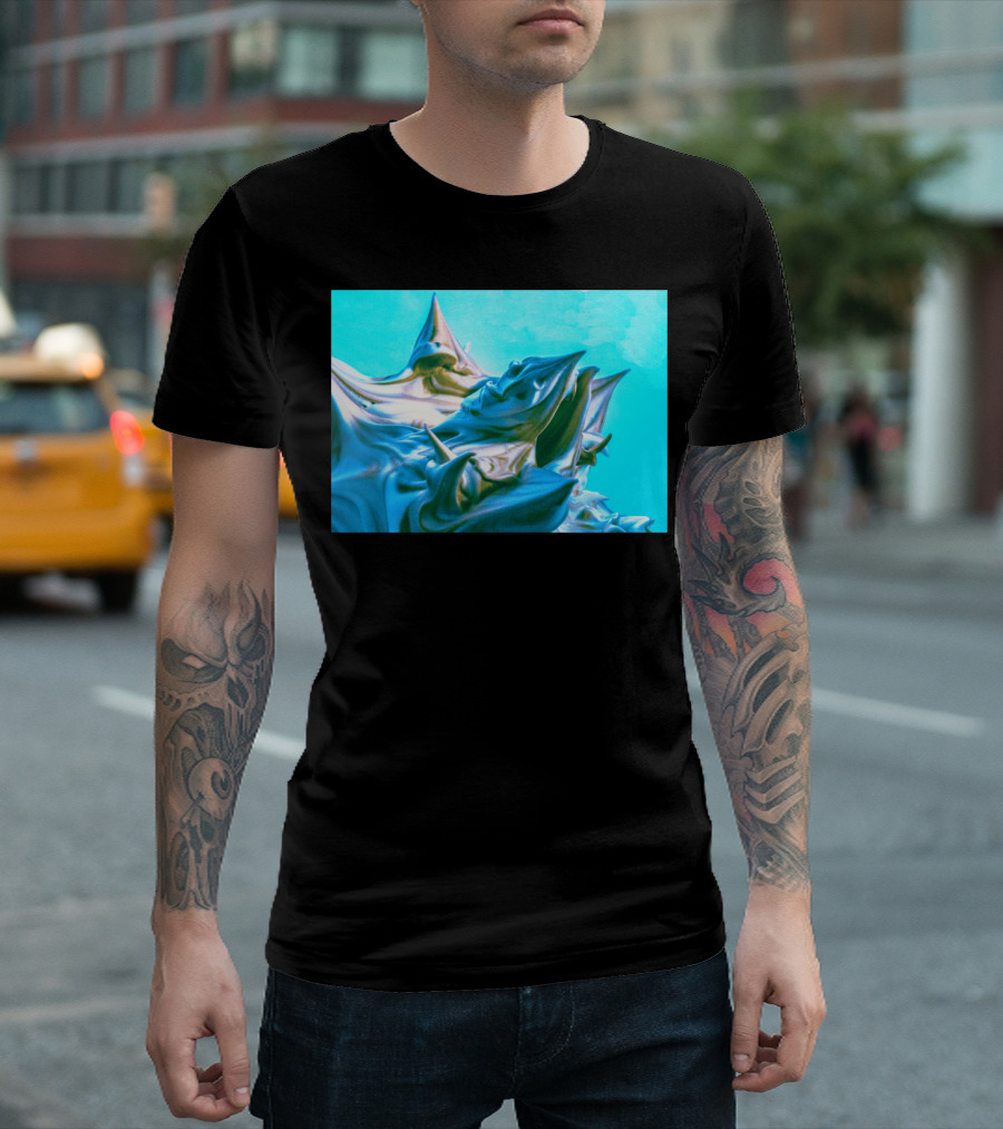 Foam Glacier Peaks In Surreal Turquoise Hues T-Shirt