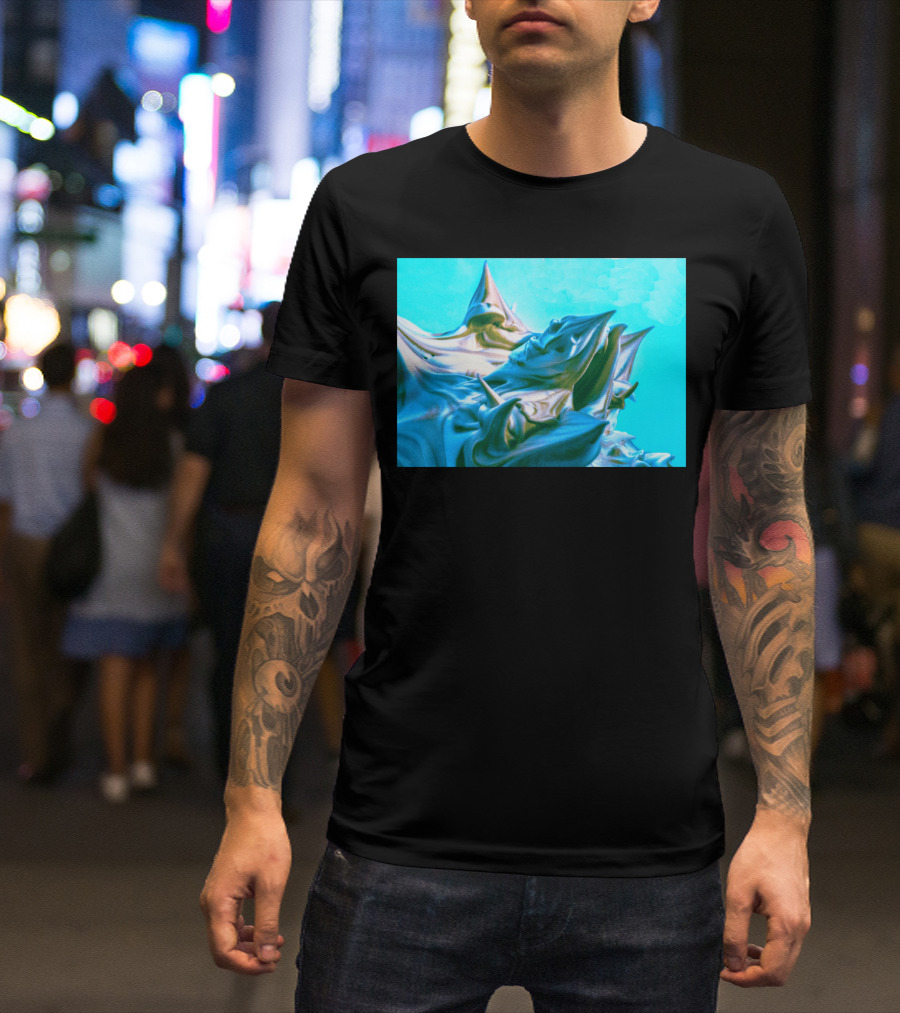Foam Glacier Peaks In Surreal Turquoise Hues T-Shirt