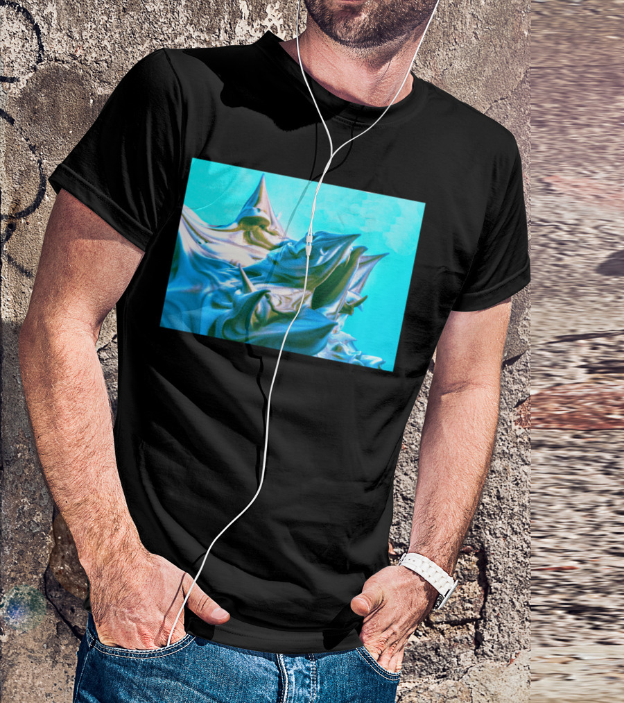 Foam Glacier Peaks In Surreal Turquoise Hues T-Shirt
