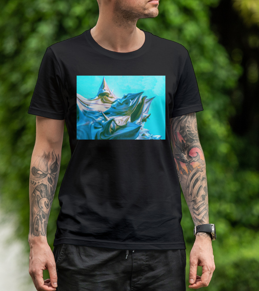 Foam Glacier Peaks In Surreal Turquoise Hues T-Shirt