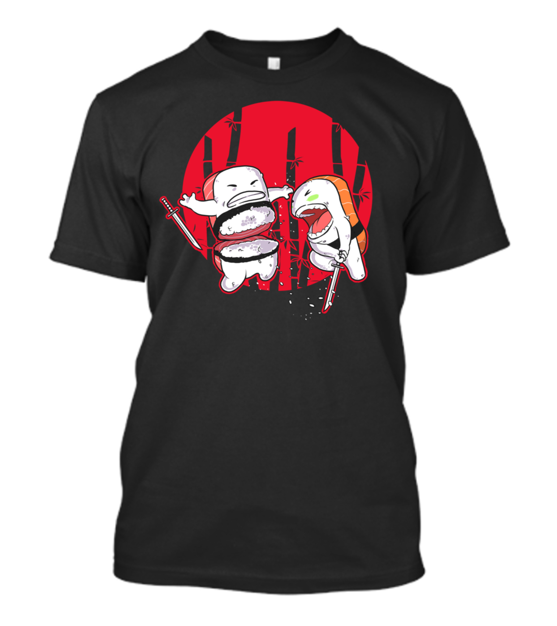 Sushi Duel In Bamboo Slash Battle Japan T-Shirt