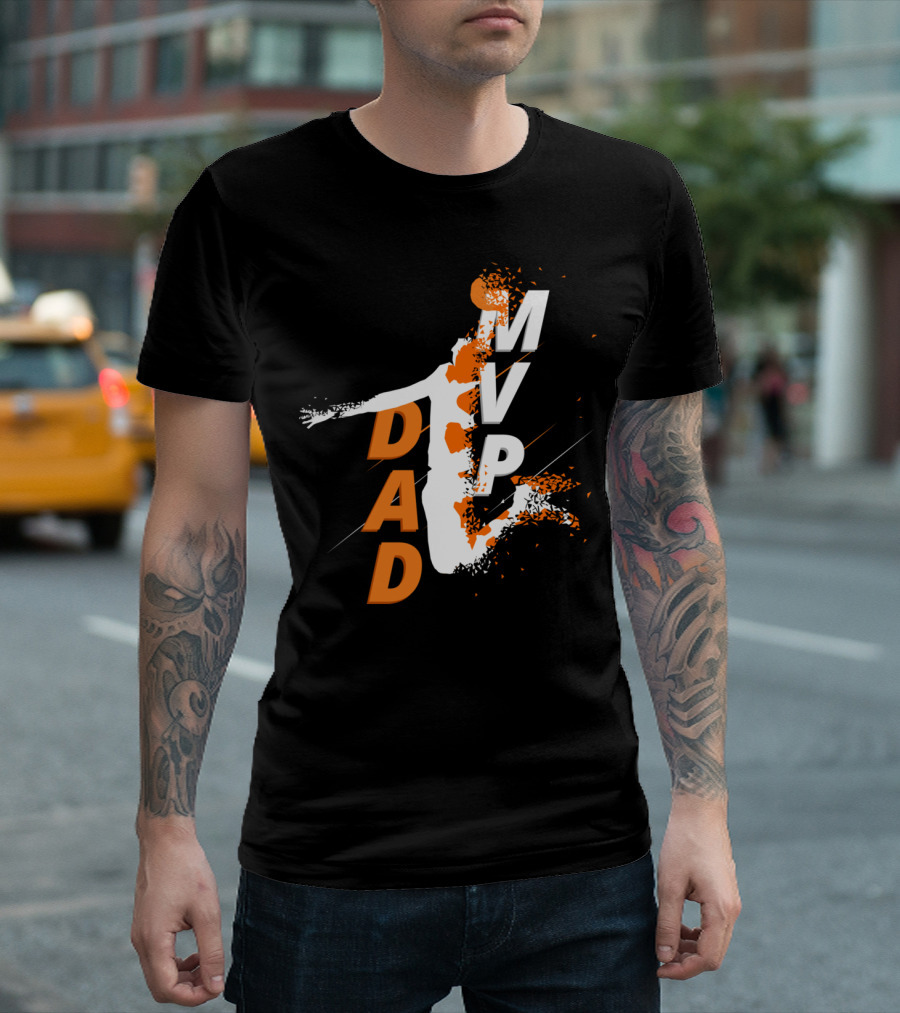 Dad MVP Basketball Jumper Action T-Shirt