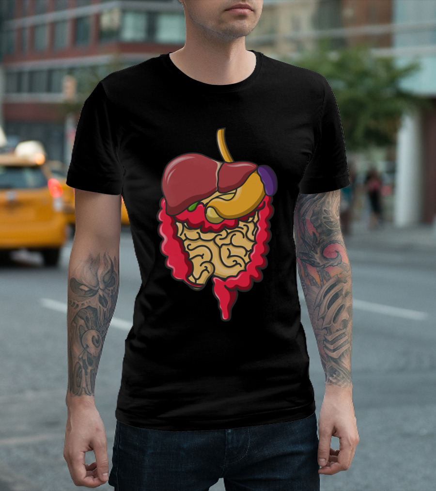 Human Organs Cartoon Colorful Anatomy T-Shirt