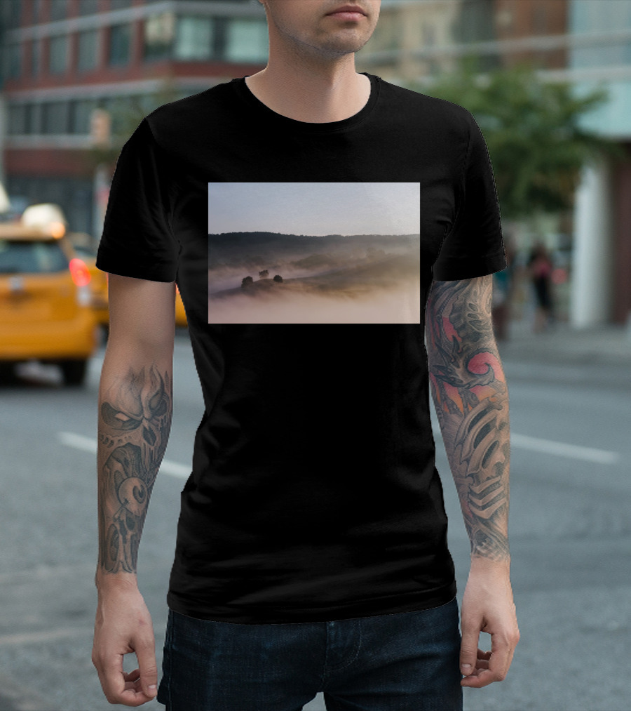 Foggy Landscape Vista Misty Hills T-Shirt