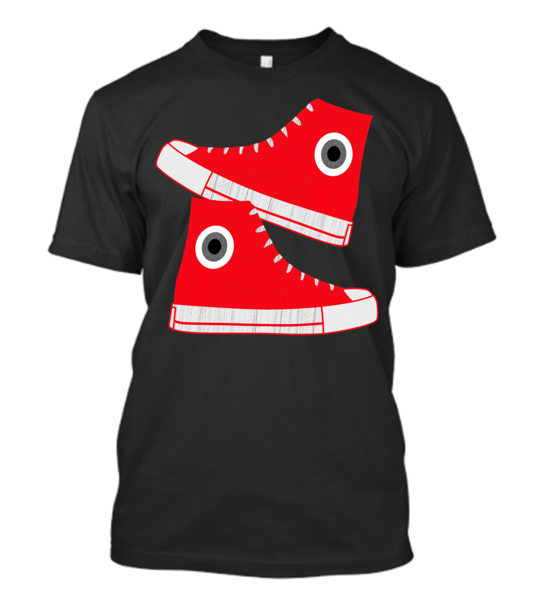 Baskets Lesca Red Sneakers Graphic High Top T-Shirt