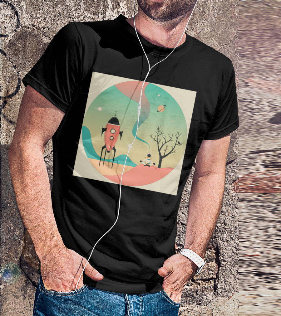 EXPLORE Cosmic Adventure With Rocket Astronaut And Saturn T-Shirt