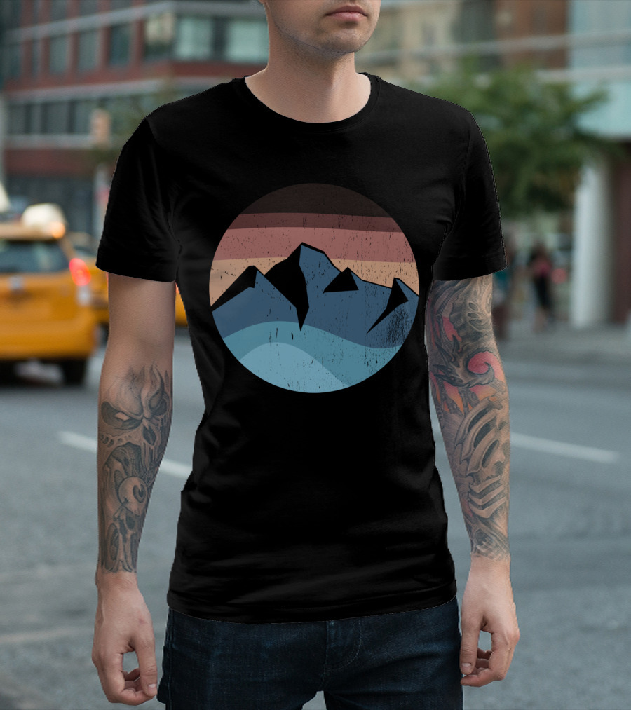 Blue Mountain Gradient Circle T-Shirt