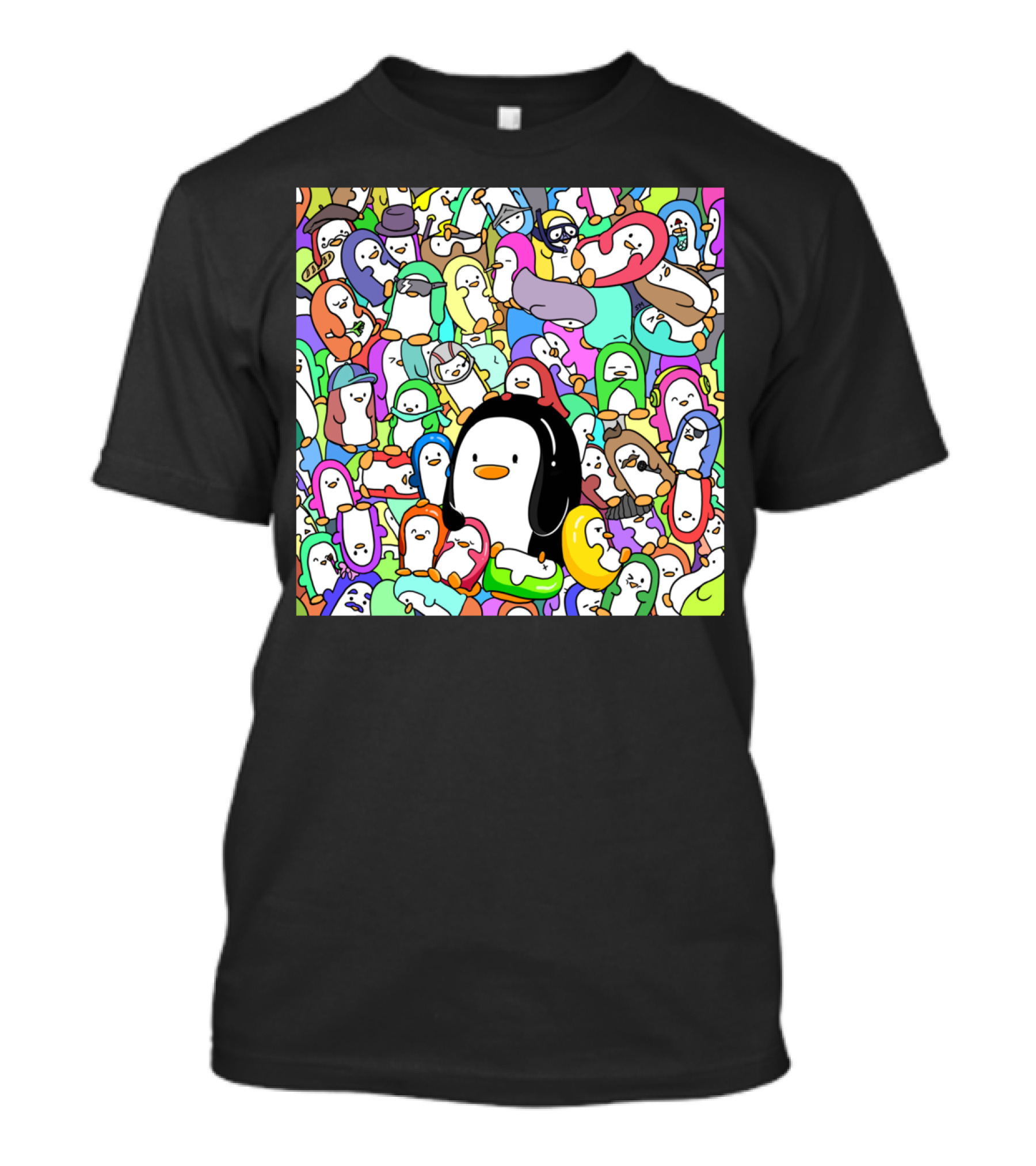 Humphrey And Friends Colorful Penguin Characters T-Shirt