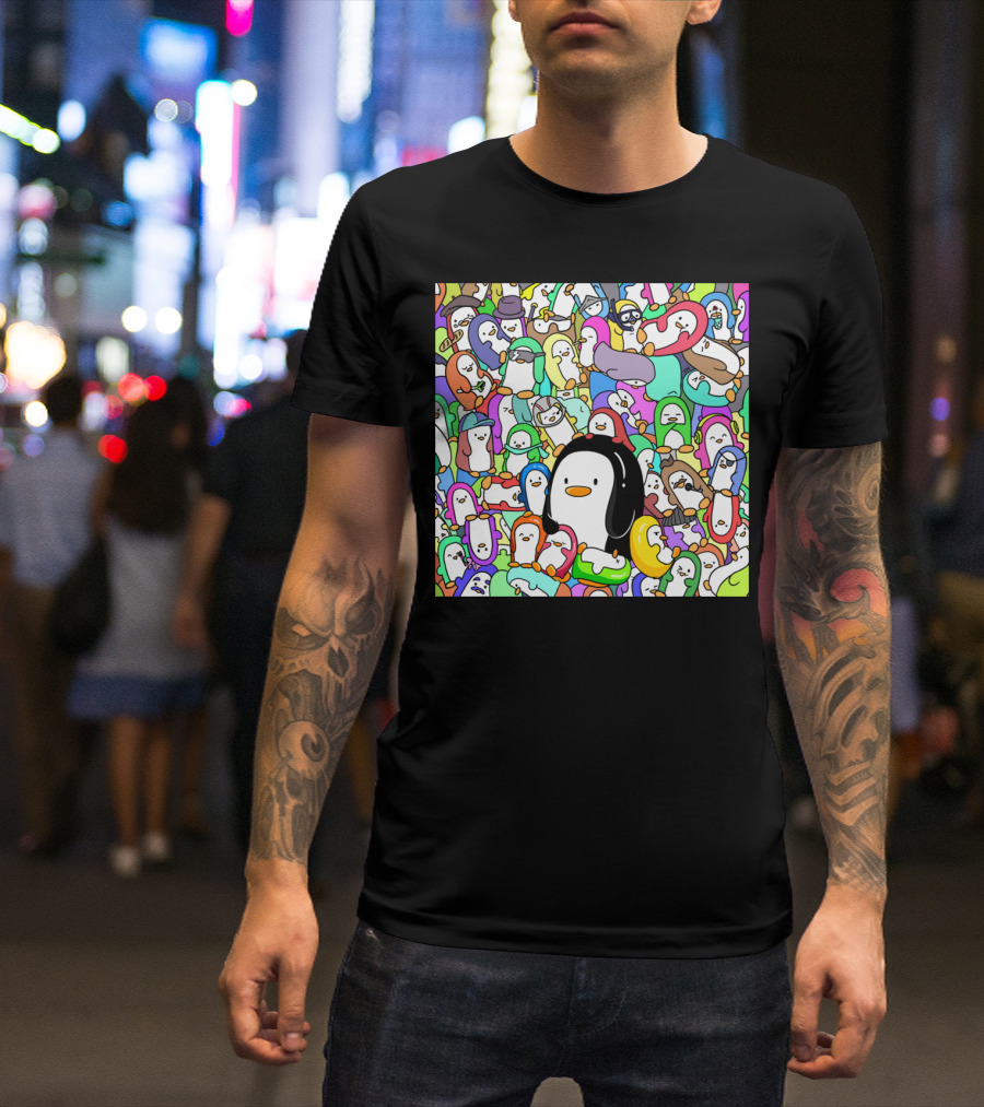 Humphrey And Friends Colorful Penguin Characters T-Shirt