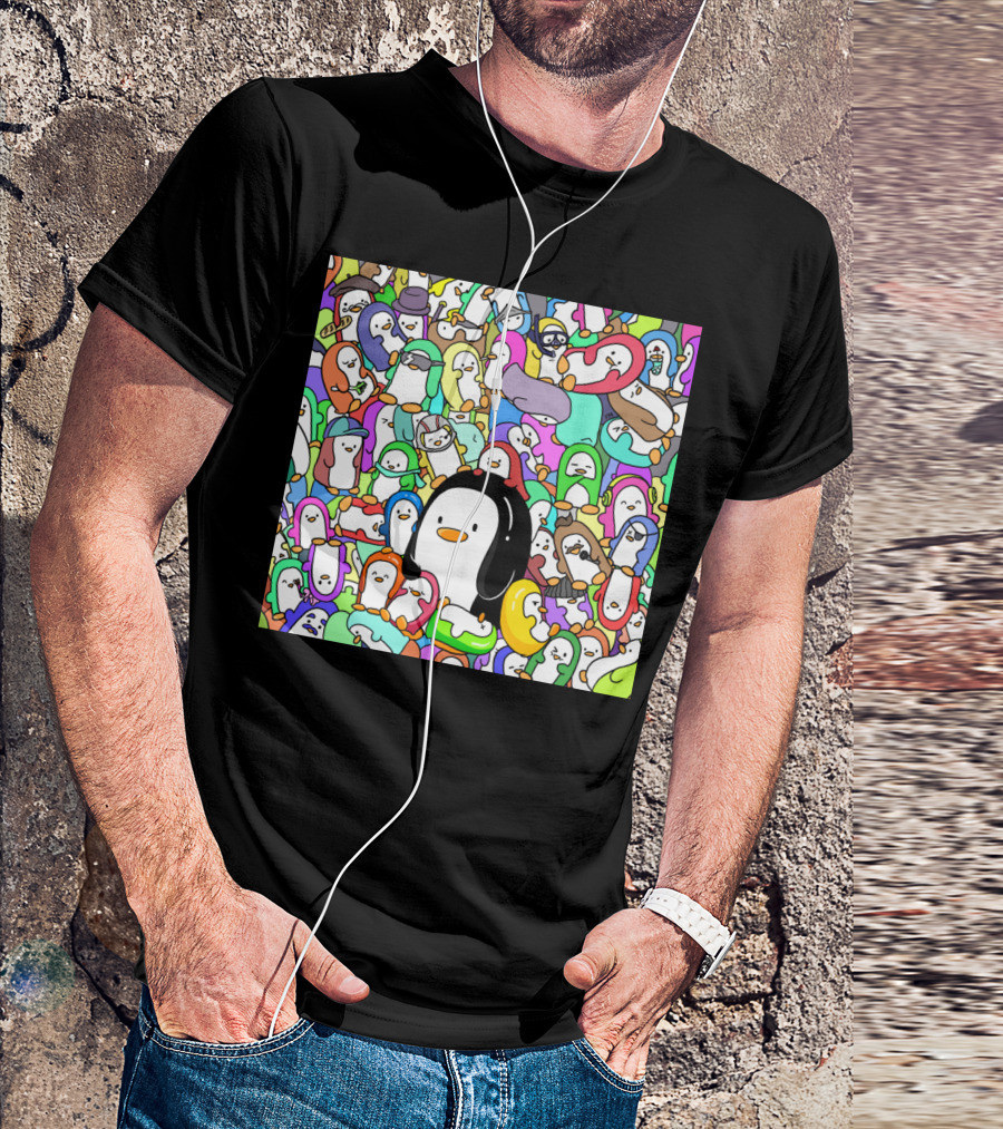Humphrey And Friends Colorful Penguin Characters T-Shirt