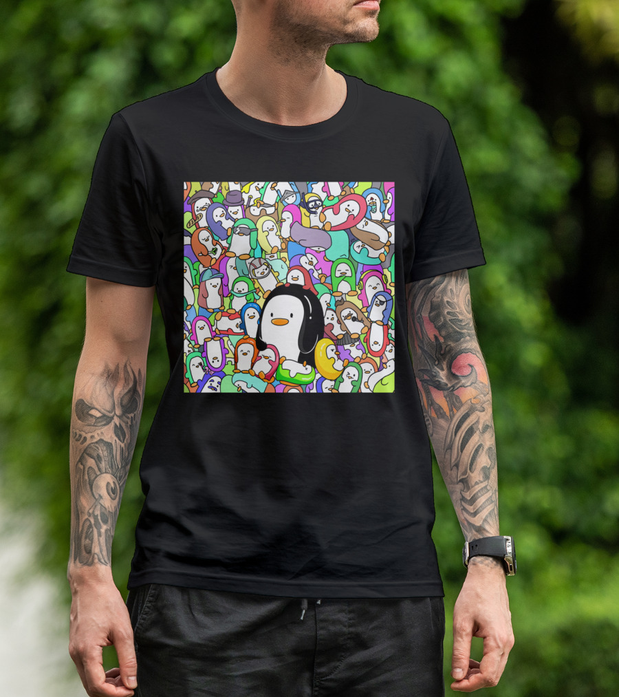 Humphrey And Friends Colorful Penguin Characters T-Shirt