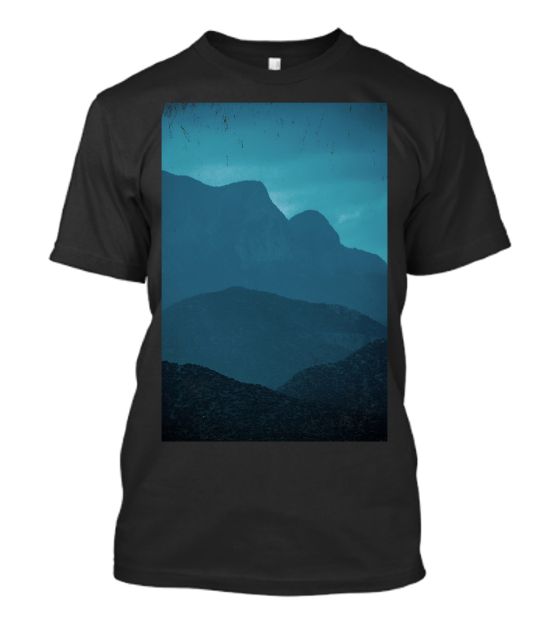 Blue Mountain Scenic View Layers T-Shirt