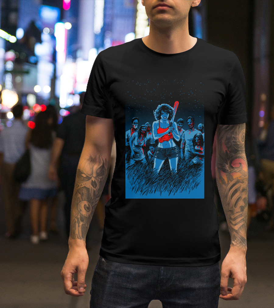 BATTER UP Zombie Apocalypse Night Fight T-Shirt