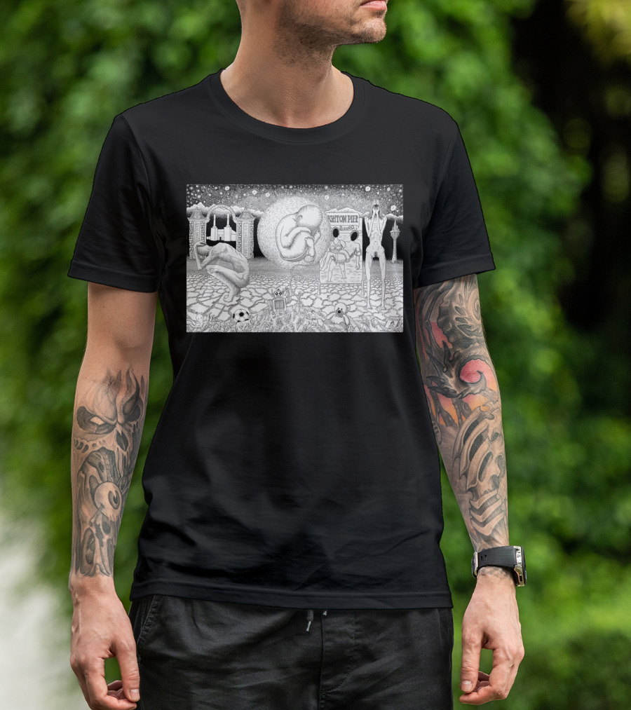 Sweet Dreams My Child Brighton Pier Cosmic Surrealism T-Shirt