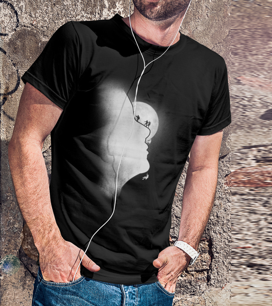 Exploring The Profile Adventure On The Moonlit T-Shirt
