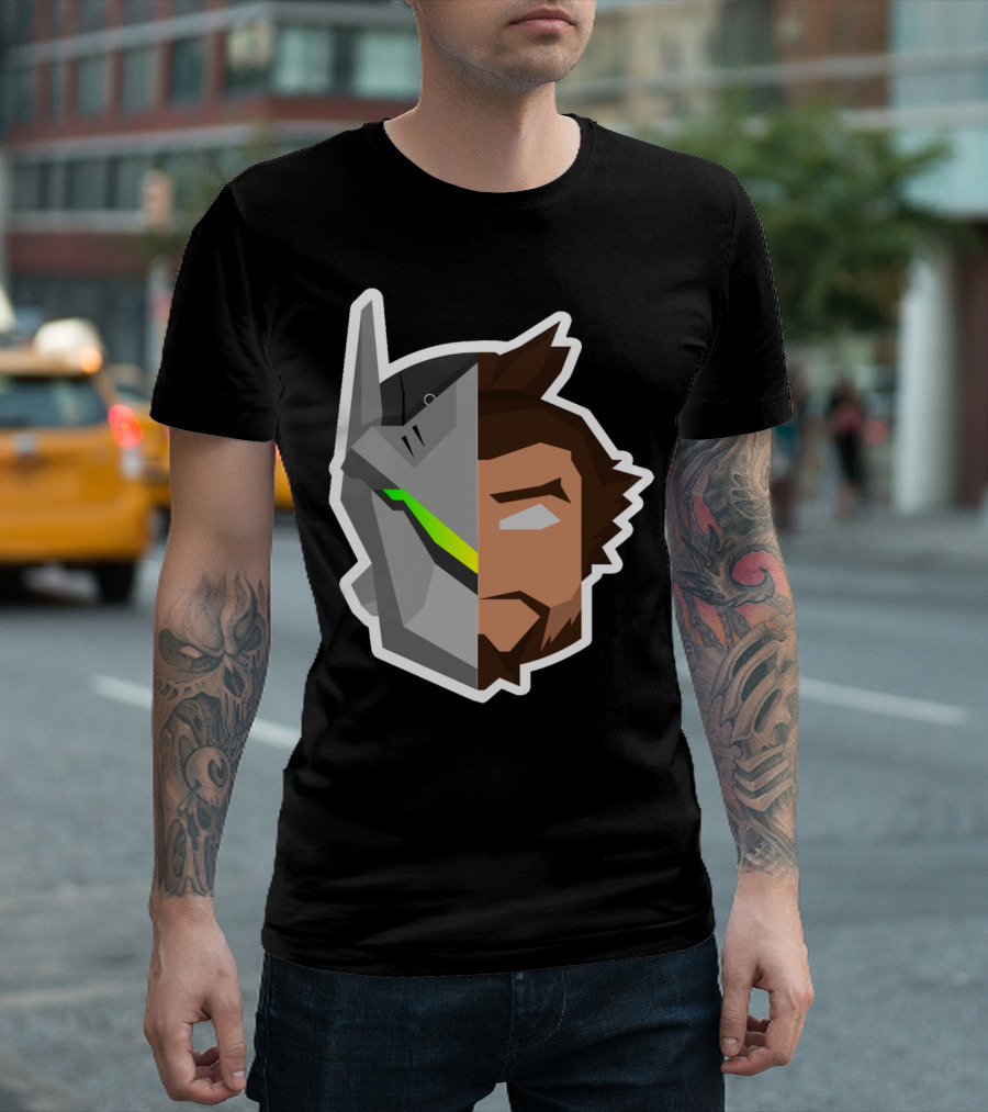 Battle Of The Samurai Brothers Overwatch Genji and Hanzo Fusion T-Shirt