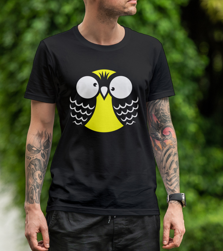Cool Owl I Need A Vacation Yellow And Black Cartoon Owl T-Shirt