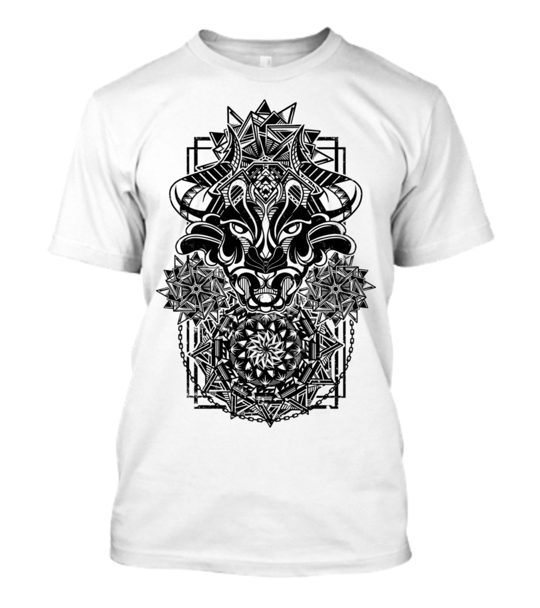 Battle Without Honor Or Humanity Intricate Geometric Bull T-Shirt