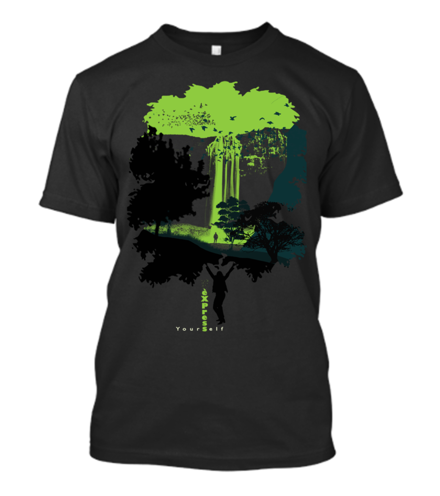 EXPress Yourself Collection Waterfall Adventure Climb Up T-Shirt