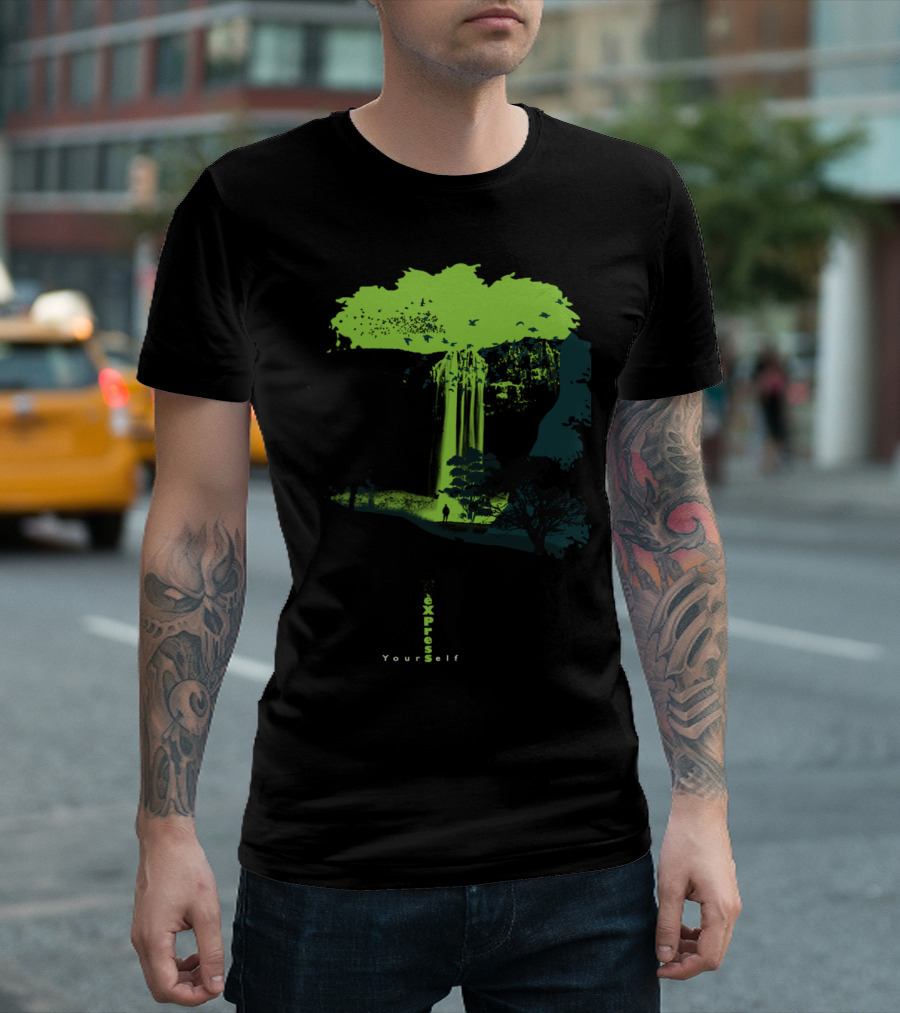 EXPress Yourself Collection Waterfall Adventure Climb Up T-Shirt