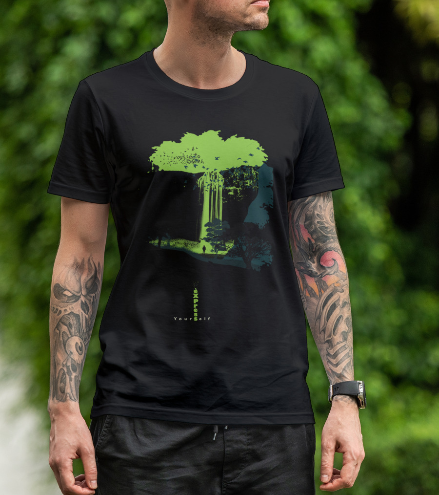 EXPress Yourself Collection Waterfall Adventure Climb Up T-Shirt