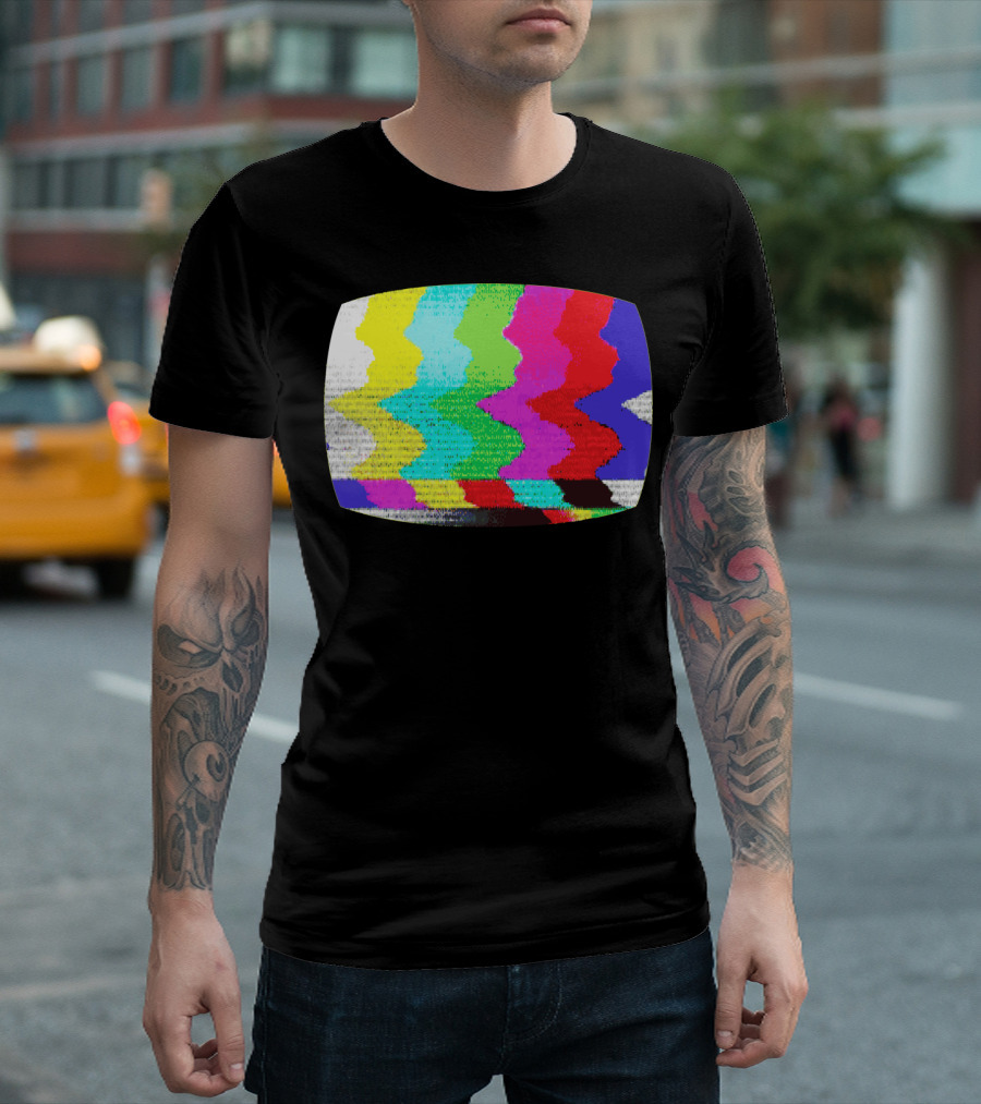 No Signal Color Bars Static Television Display T-Shirt