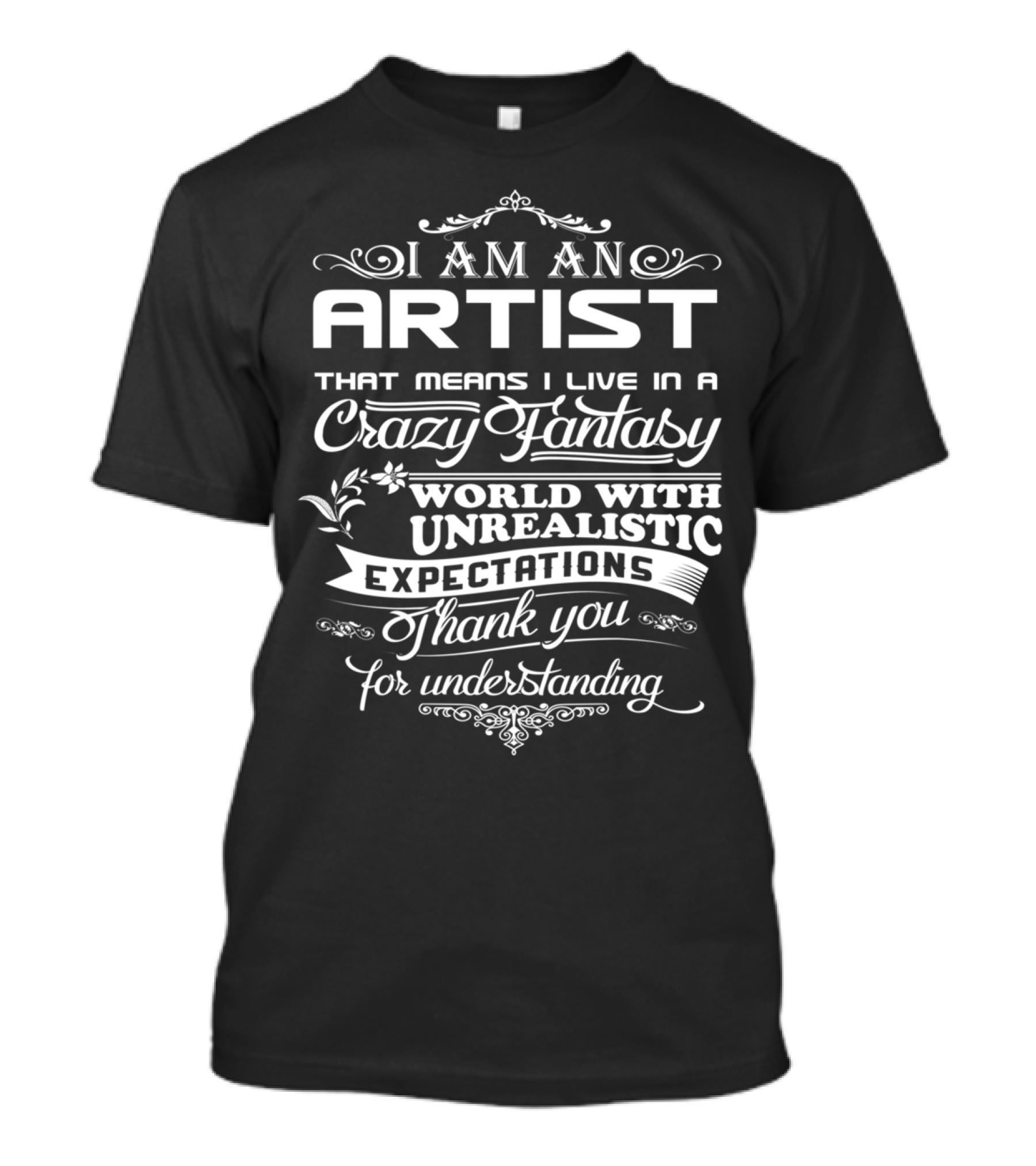 I Am An Artist That Means I Live In A Crazy Fantasy World With Unrealistic Expectations Thank You For Understanding T-Shirt