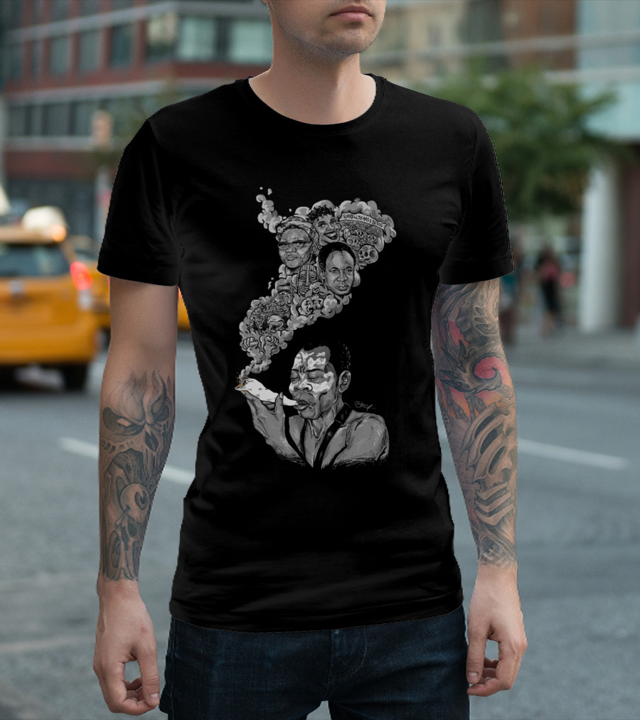 Food For Thought Surulere Wails Faces And Smoke T-Shirt