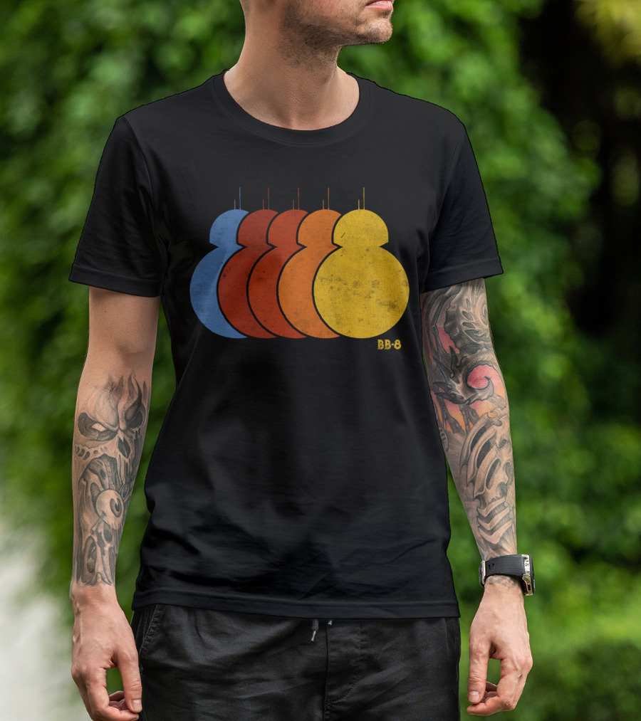 BB-8 Rainbow Droid Silhouette Sequence T-Shirt